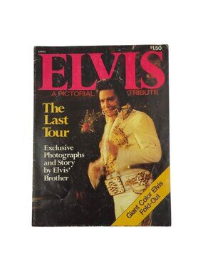Elvis Presley A Pictorial Tribute The Last Tour Fold Out Poster 1977 Star Fleet